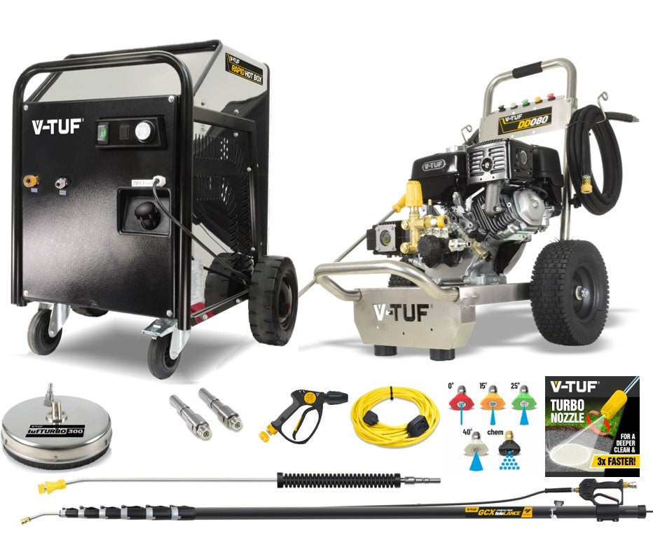 V-TUF DD080 property cleaning pro and softwash bundle DD080-KIT5, full kit view