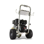 V-TUF DD080 pressure washer full kit showing machine, hose, gun and lance accessories