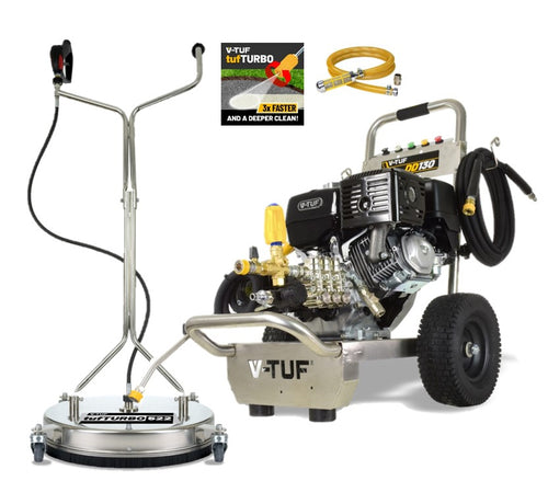 V-TUF DD130 13HP Honda petrol pressure washer DD130-KIT1 with 21 inch tufTURBO surface cleaner