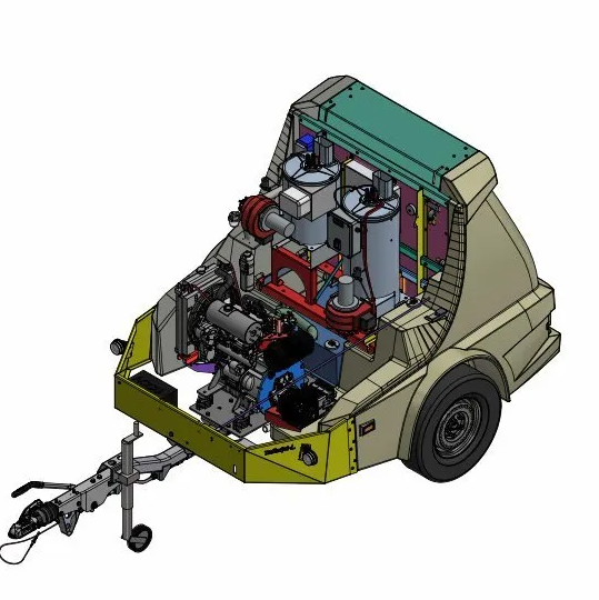 V-TUF DELUGE500HCTXM hot trailer hose reel detail showing 20m retractable reel