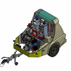 V-TUF DELUGE500HCTXM hot trailer hose reel detail showing 20m retractable reel