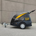V-TUF DELUGE hot trailer rear view showing hot water outlet, hose reel and trailer coupling