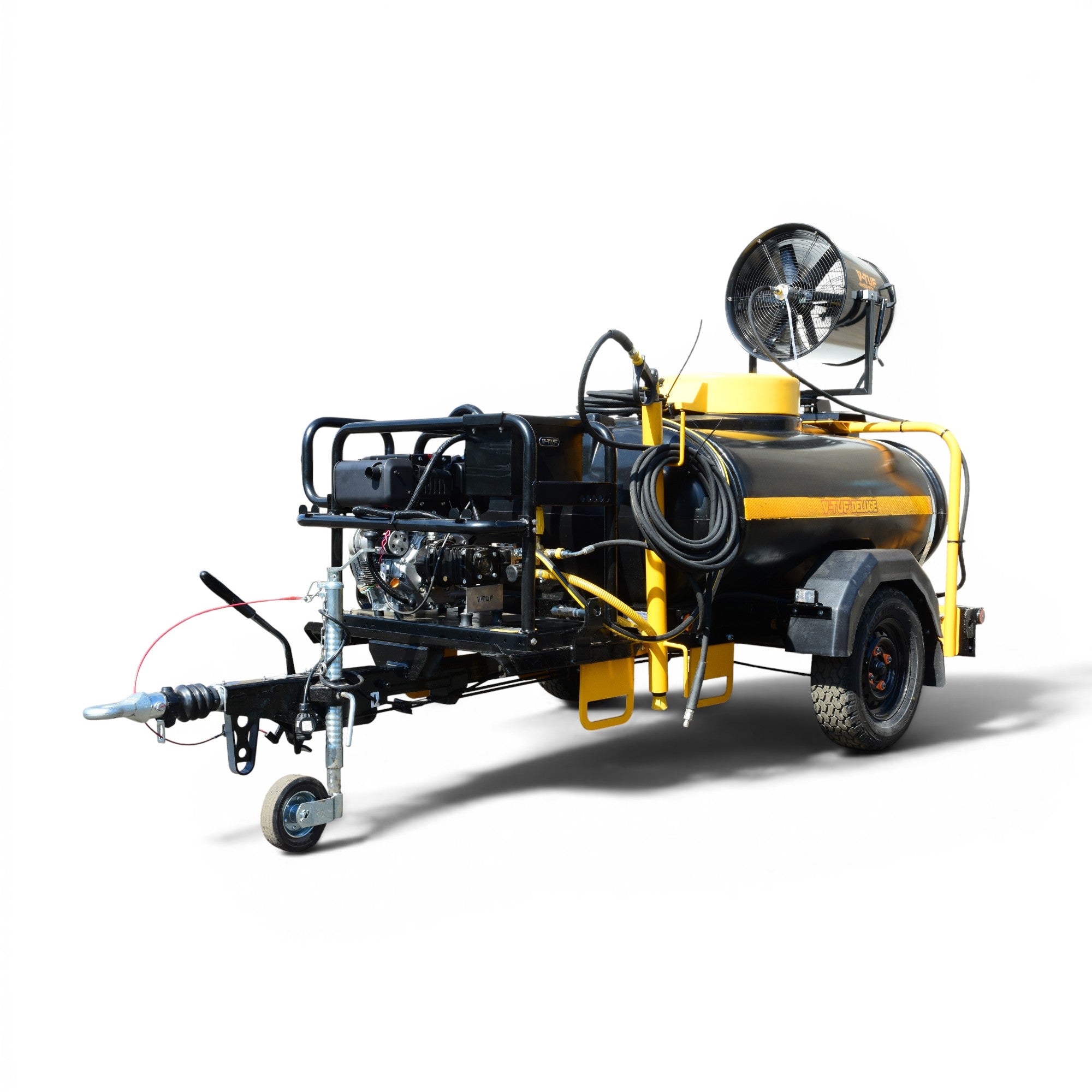 V-TUF DELUGE 1125L 10HP Yanmar diesel bowser DELUGE1125HWTD10DC with dust suppression cannon, front view