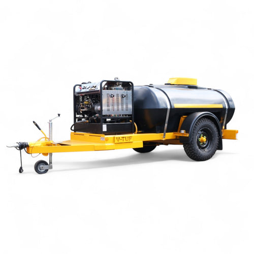 V-TUF DELUGE 1125L hot diesel bowser DELUGE1125HWTDES 200 Bar 15L/min Kohler electric start, front view