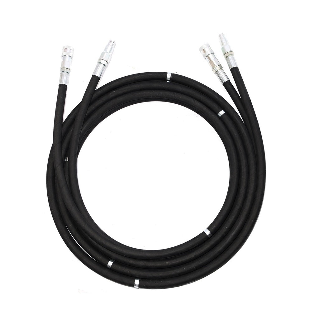 V-TUF 6m breaker hose DWFK21206HCC with ISO16028 flat face couplings fitted, black rubber body