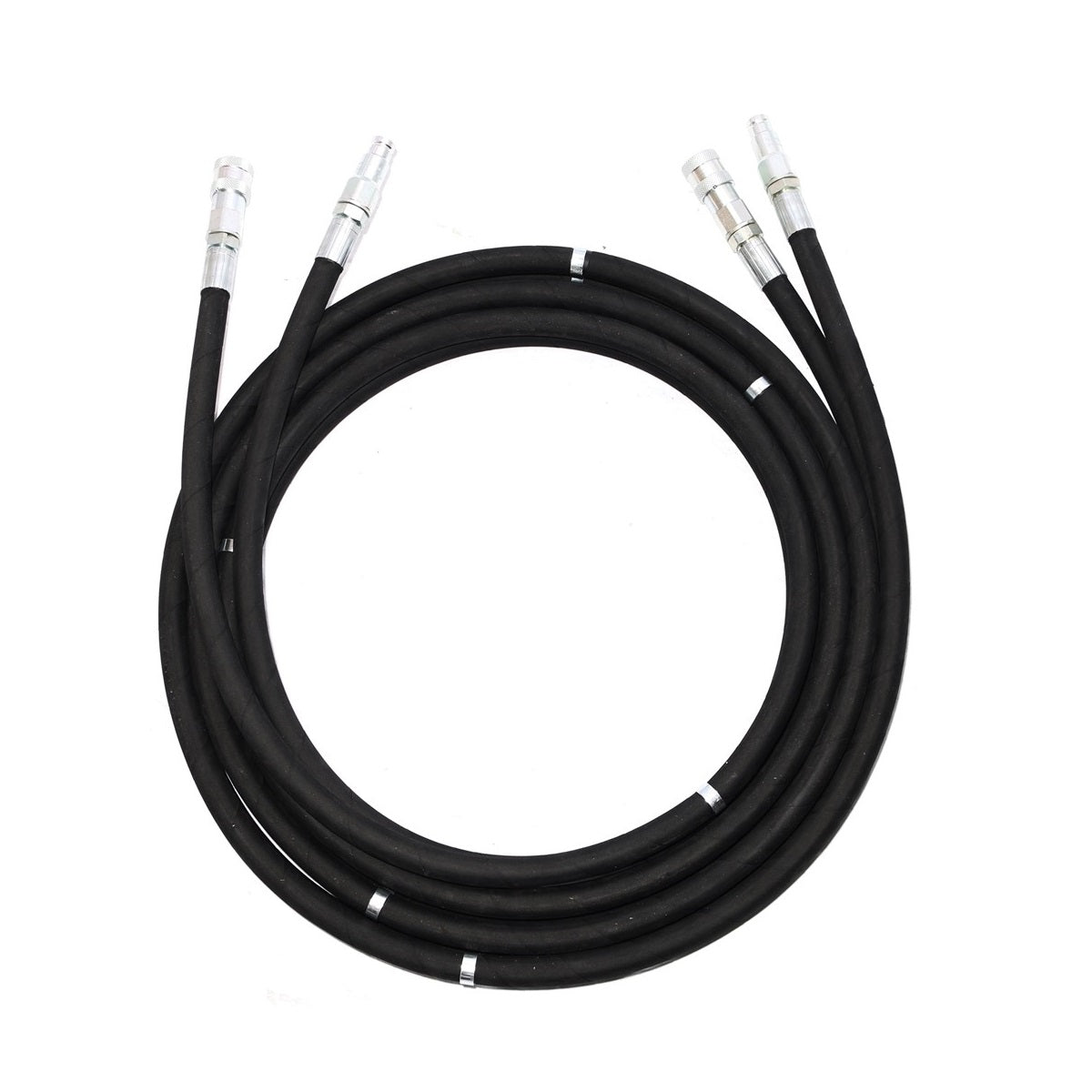 V-TUF 6m breaker hose DWFK21206HCC with ISO16028 flat face couplings fitted, black rubber body