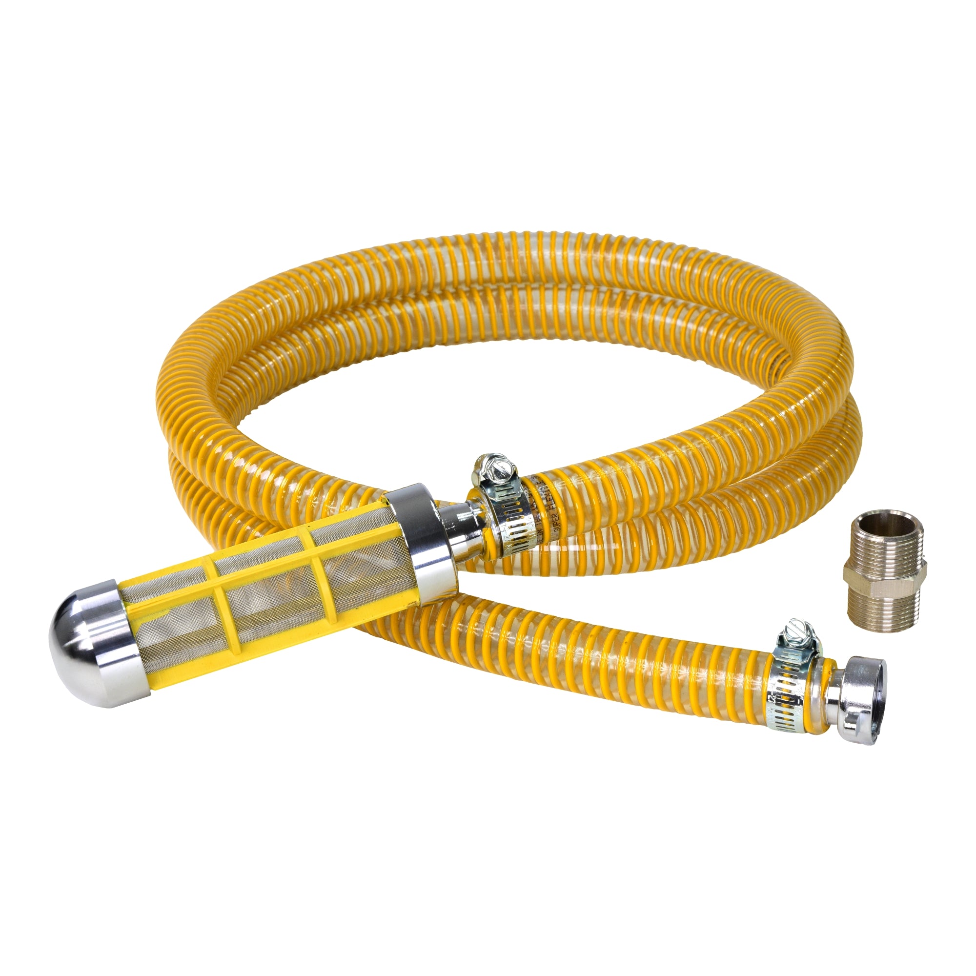 V-TUF heavy duty crush resistant pump suction feed hose kit with 3/4F and 3/4M adaptor