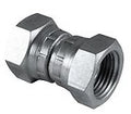V-TUF brass BSP equal adaptor FB4, 1/4 inch female to 1/4 inch female hex body