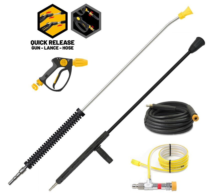 V-TUF red OPTI V1 foam kit FOAMV1-MSQ with MSQ fittings for pressure washer foam application