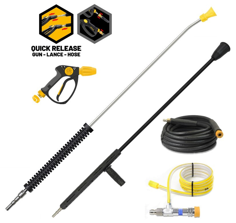 V-TUF blue OPTI V2 foam kit FOAMV2-MSQ with MSQ fittings for pressure washer foam application