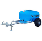 V-TUF DELUGE 700L ATV tow black water bowser FRAMED700ATV with pump mounting plate, front view