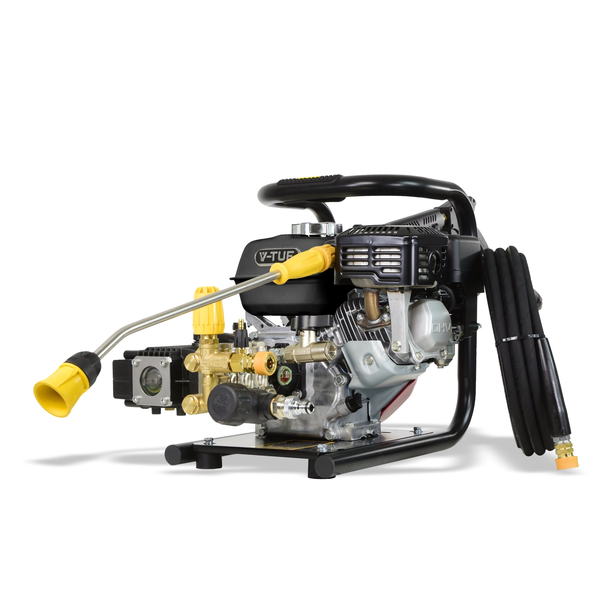 V-TUF GB065C Honda petrol carry frame gearbox pressure washer 200 Bar 12L/min, front view