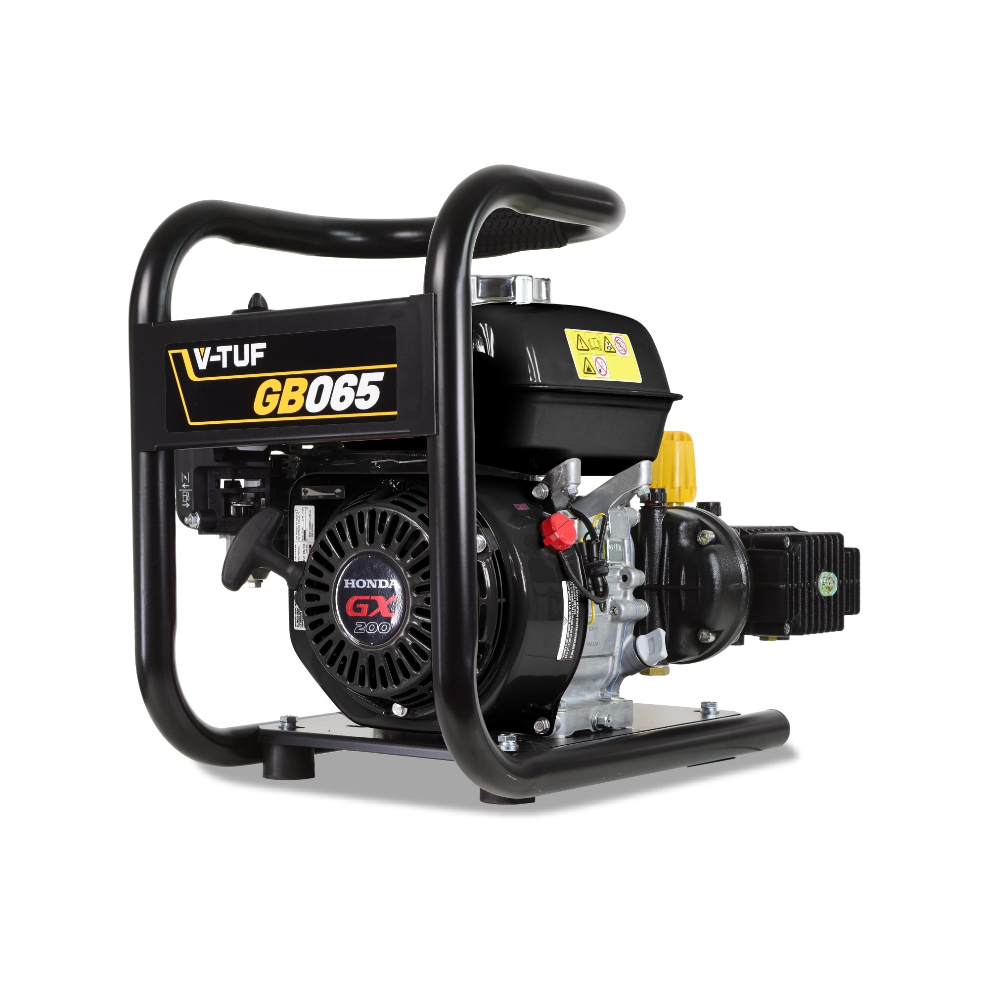 V-TUF GB065C carry frame washer rear view showing water inlet and carry handle