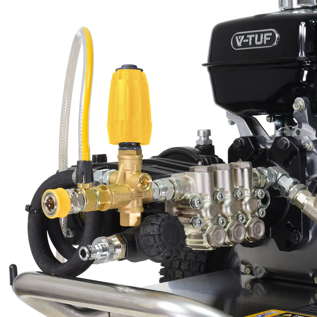 V-TUF GB080-KIT1 21 inch tufTURBO surface cleaner in use on industrial surface