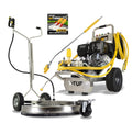 V-TUF GB110 gearbox washer GB110-KIT2 with 30 inch tufTURBO750 XL 750mm surface cleaner, front view