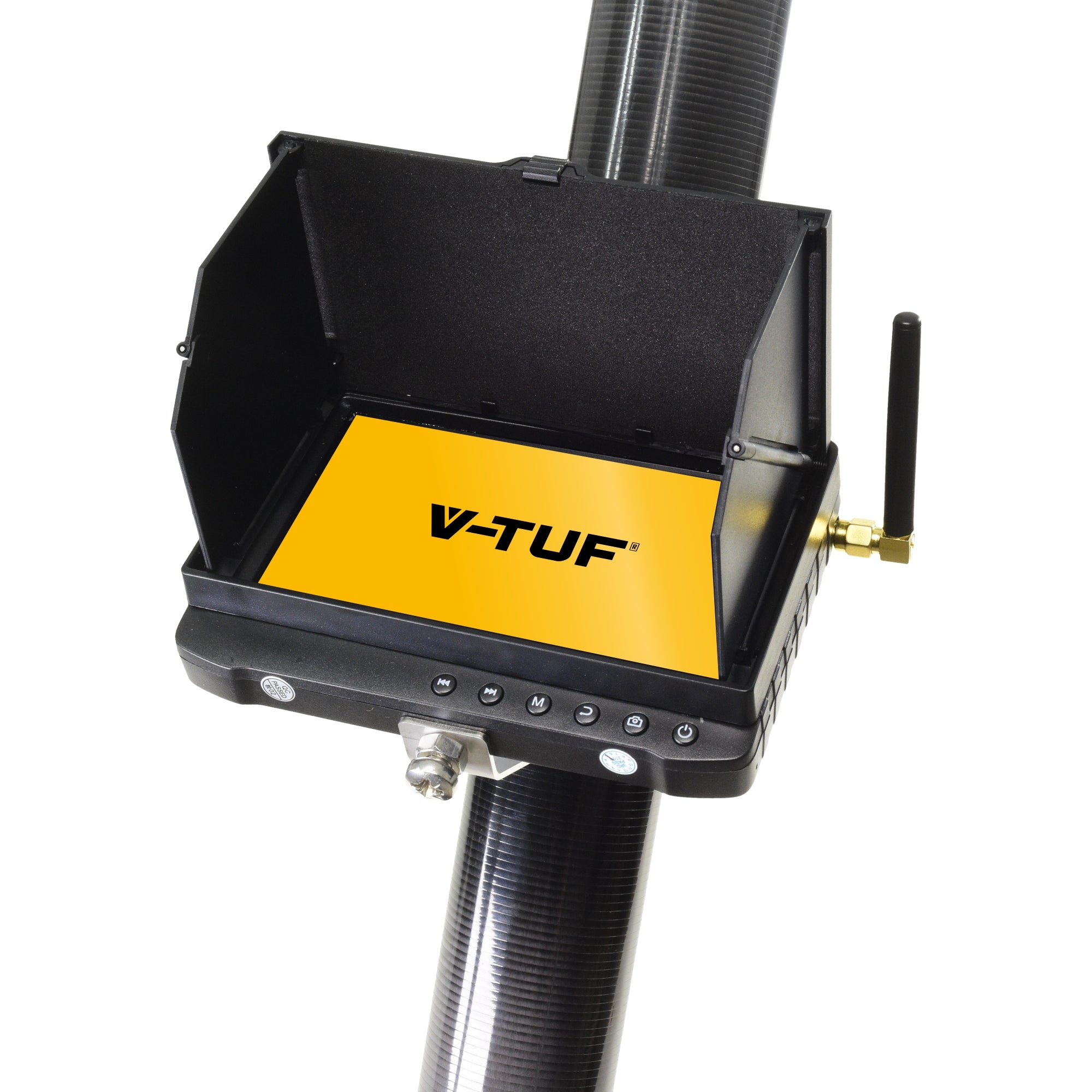 V-TUF GCX VISIO inspection camera head close-up showing wide angle lens
