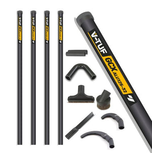 V-TUF GCX ALU gutter cleaner kit GCX32-16PC 16ft 5m reach with 32mm poles and pipe cleaning tools