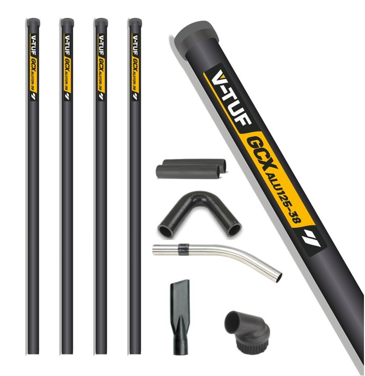 V-TUF GCX ALU gutter cleaner kit GCX38-16 16ft 5m reach with 38mm aluminium poles