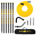 V-TUF GCX carbon fibre gutter kit GCXCF5038-30 30ft 6pcs 1.5m with eKgow nozzle and 15m 38mm hose