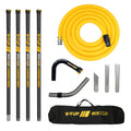 V-TUF GCX carbon fibre gutter kit GCXCF5050-20 20ft 6m 50mm poles with 10m 50mm hose for side inlet