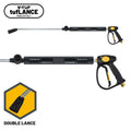 V-TUF tufGUN310 double lance with side handle and jets GDLNKIT12SH, front view