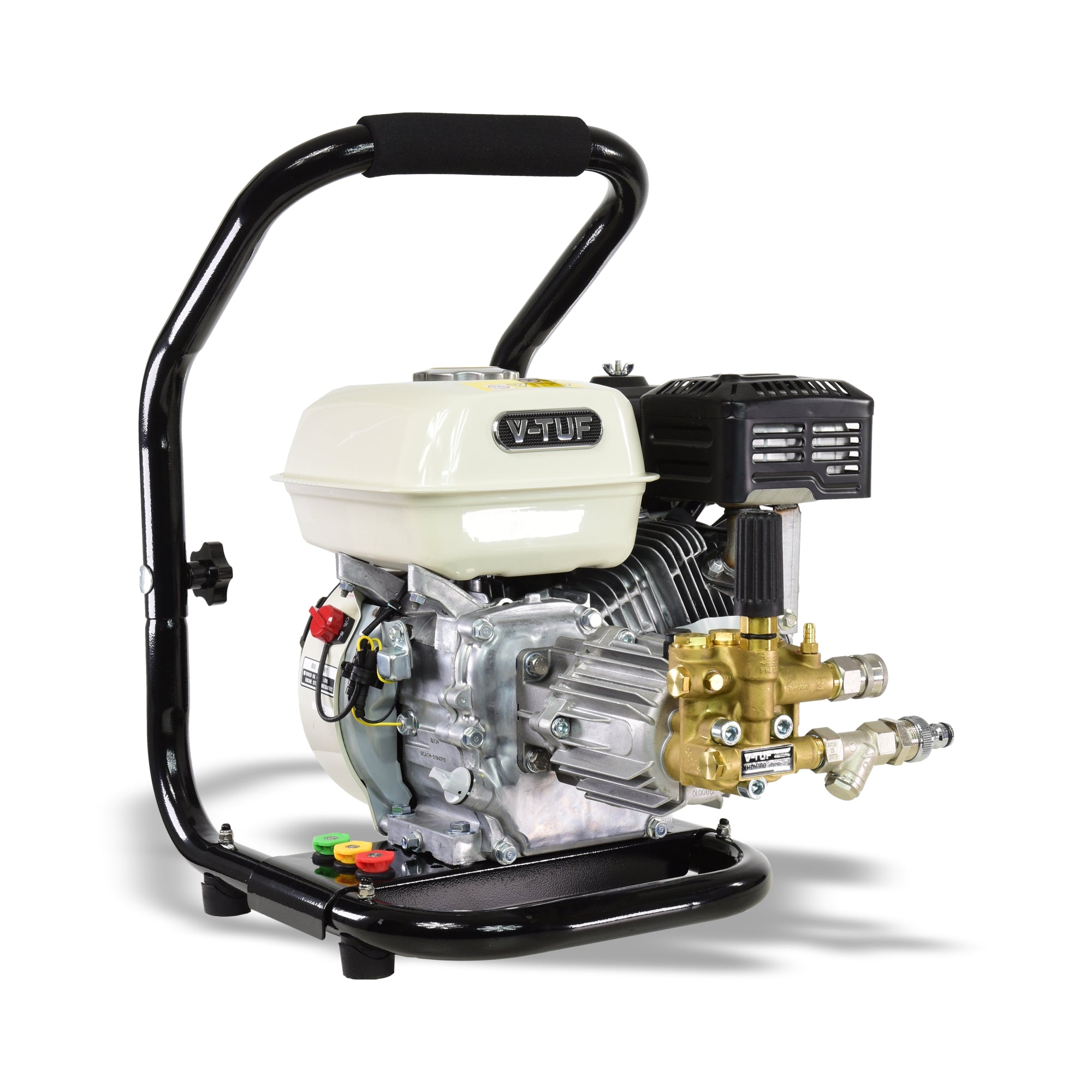 V-TUF GPT200C angle view showing carry frame, pump and Honda GP200C engine