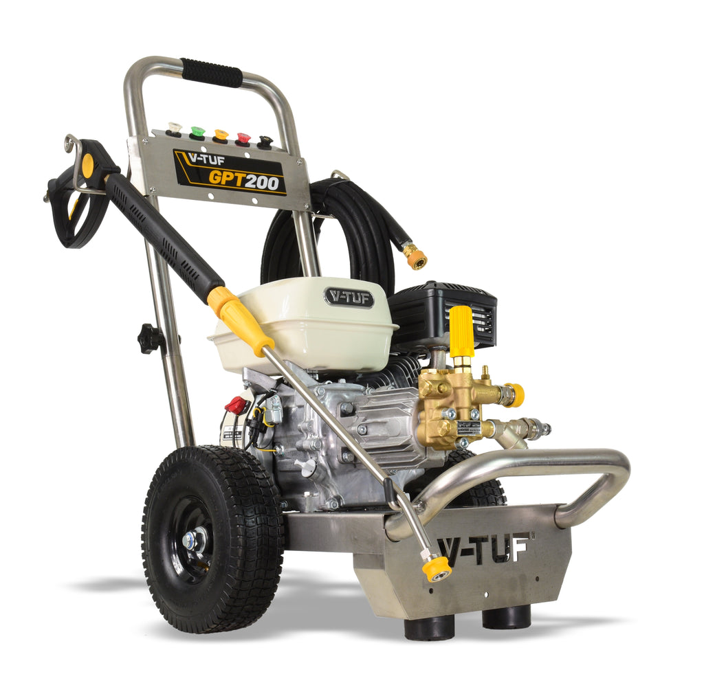 V-TUF GPT200 pressure washer trigger gun and lance showing quick release nozzle