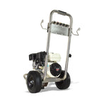 V-TUF GPT200 pressure washer top view showing Honda GP200 engine layout and hose storage