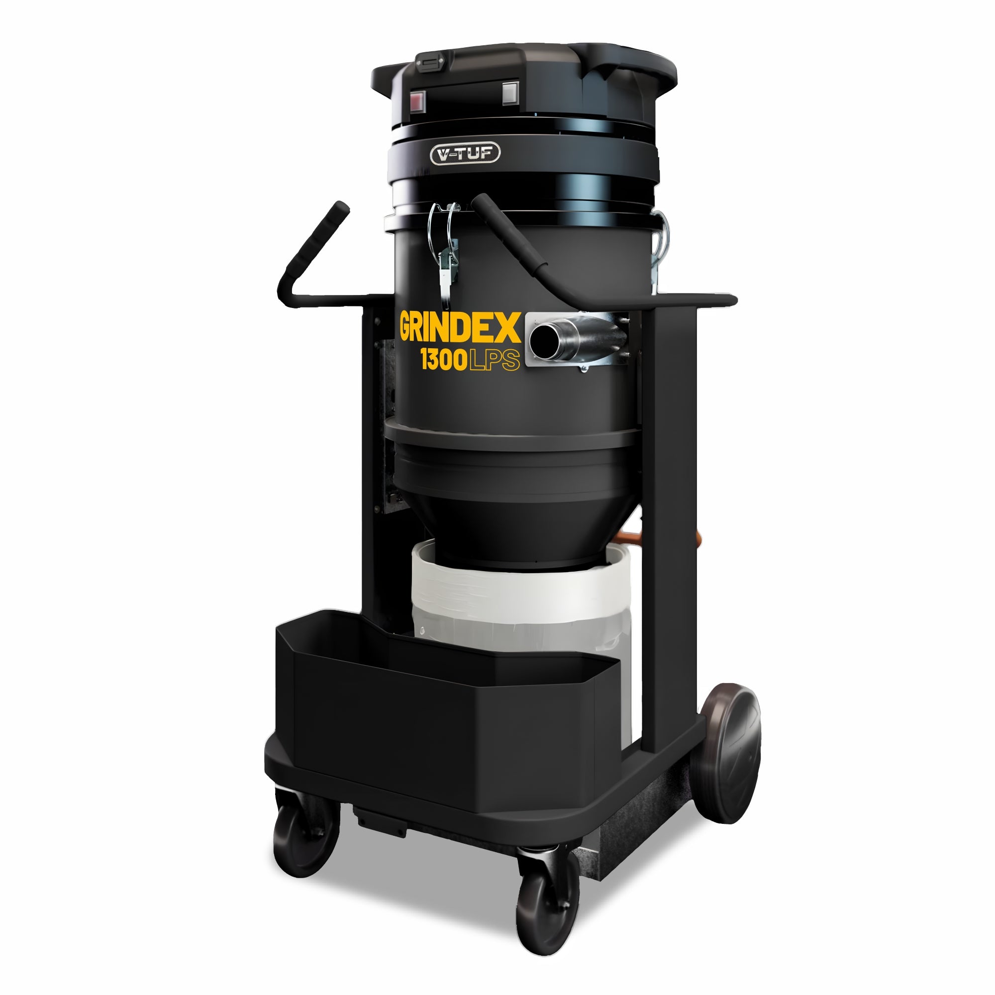 V-TUF GRINDEX1300LPS H-Class Industrial Dust Extractor — 3300W, 110V/240V — V-TUF