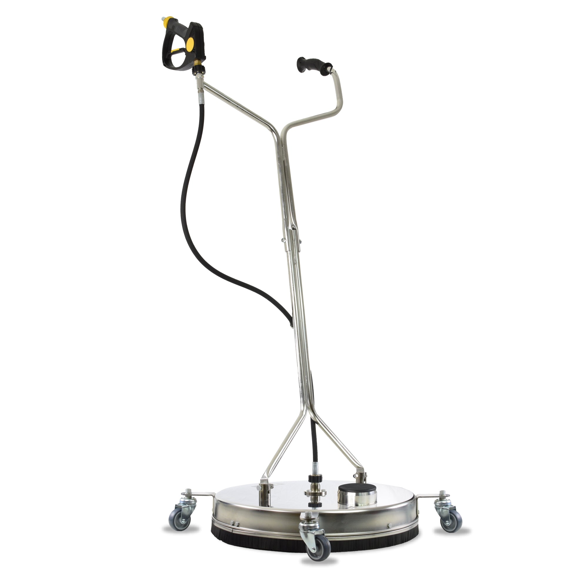 V-TUF tufTURBOX 533mm 21 inch stainless surface cleaner H1.008TT with soft grip tufGUN MSQ inlet, front view