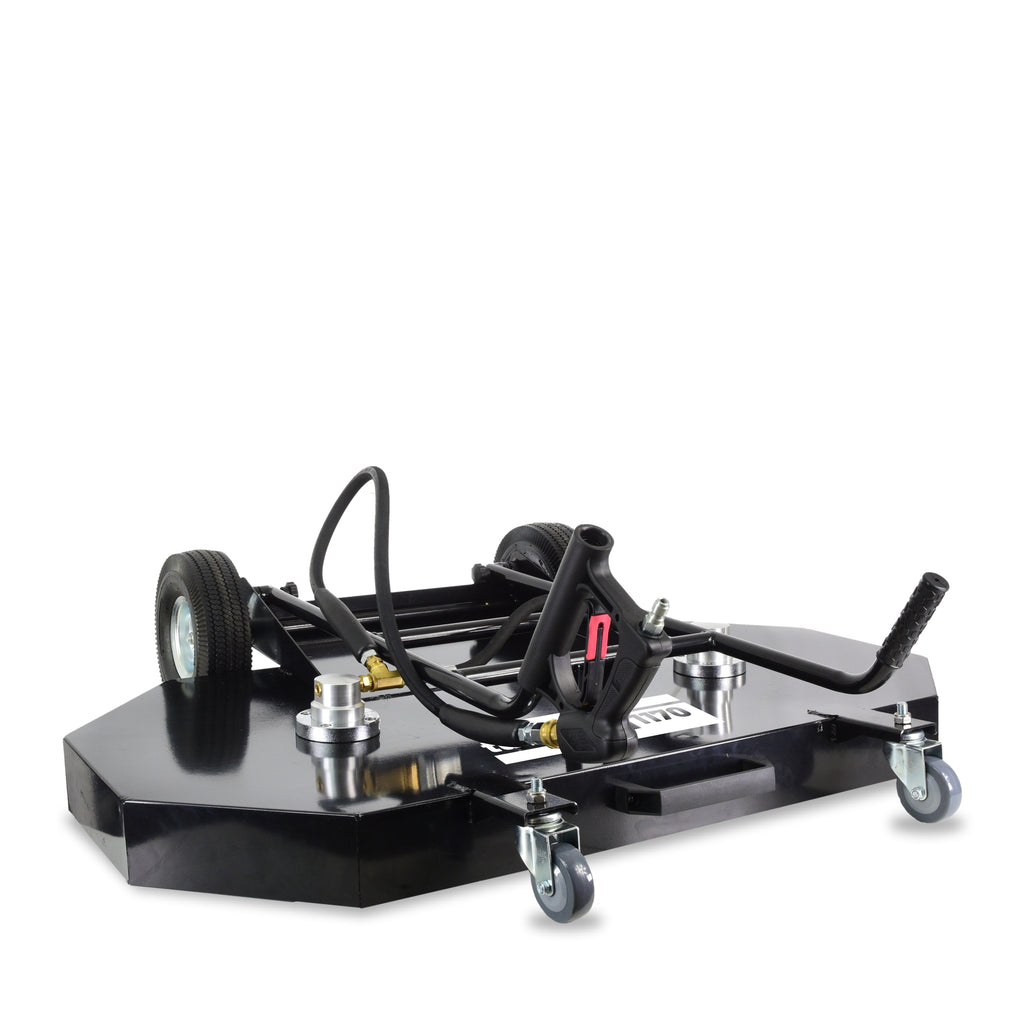 V-TUF H1.015 tufTURBO1170 XL side view showing 1170mm deck and dual spinner inlet