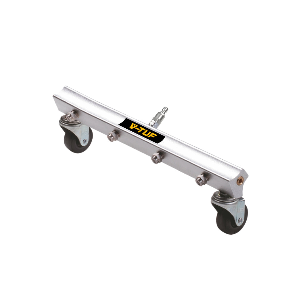 V-TUF water jet broom H1.250 500mm wide with 4 fan jets and SSQ male outlet