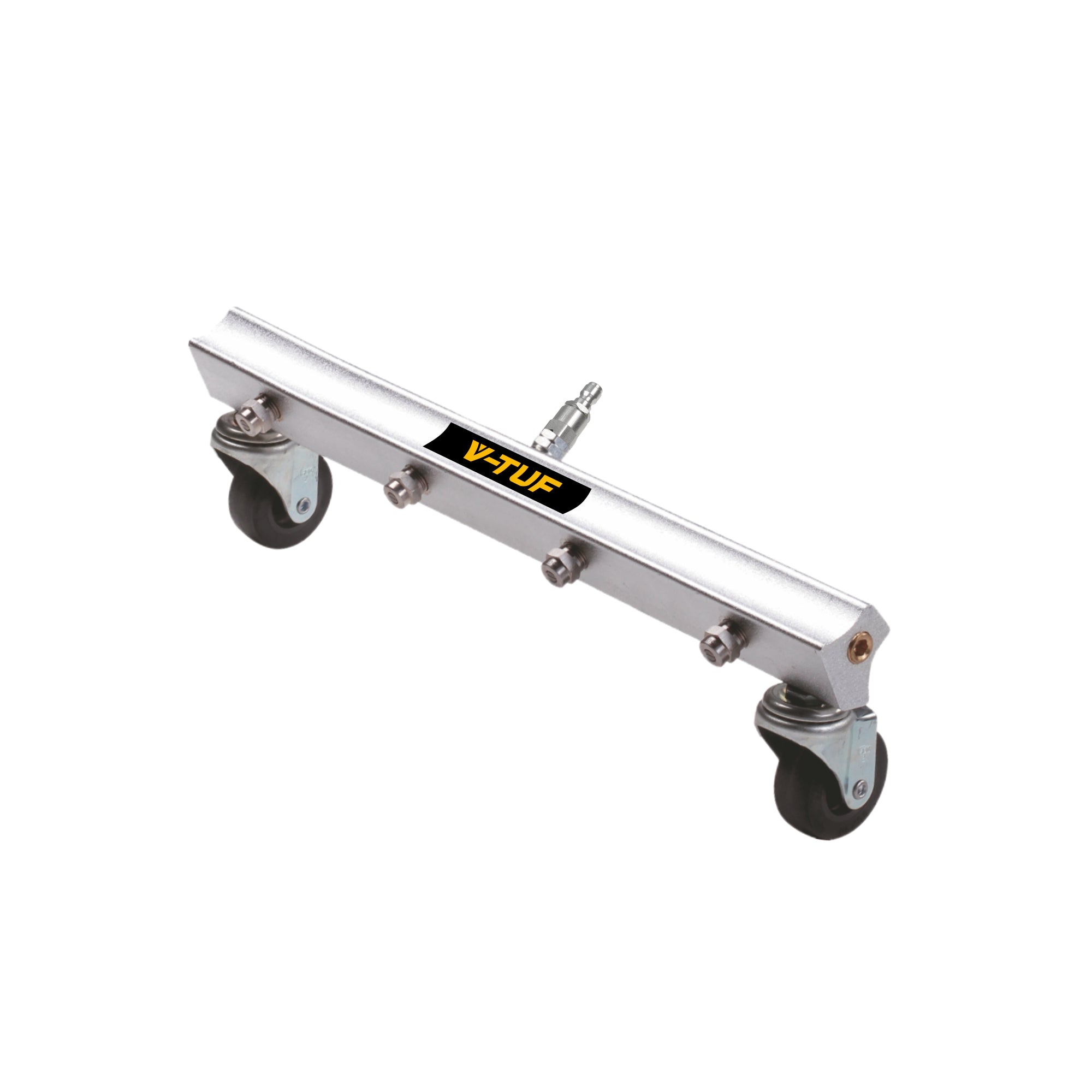 V-TUF water jet broom H1.250 500mm wide with 4 fan jets and SSQ male outlet