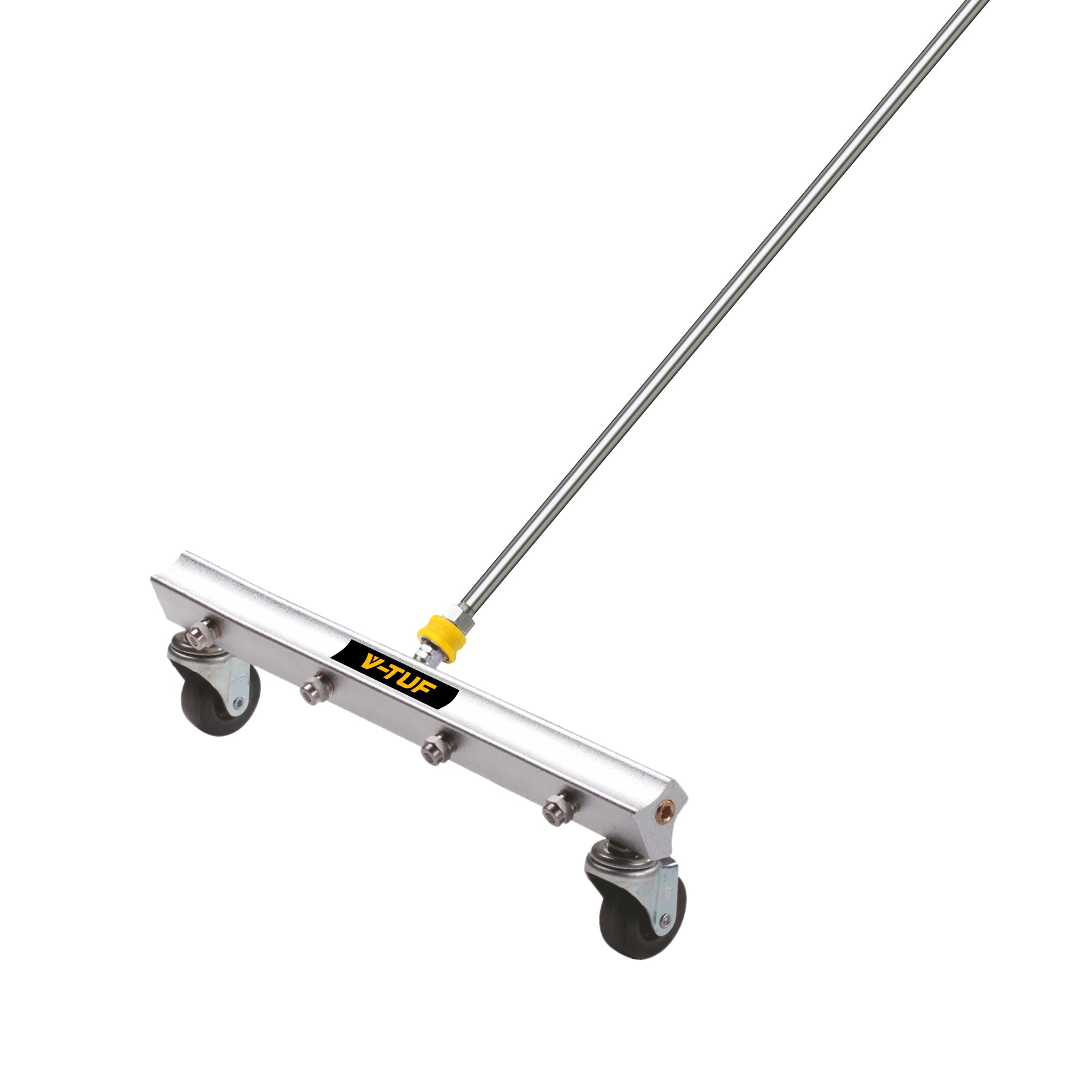 V-TUF H1.250 jet broom side view showing 500mm wide head and SSQ outlet connection