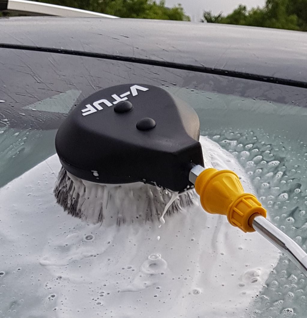 V-TUF H2.011SSQ rotating horse hair brush SSQ inlet for solar panel and car wash