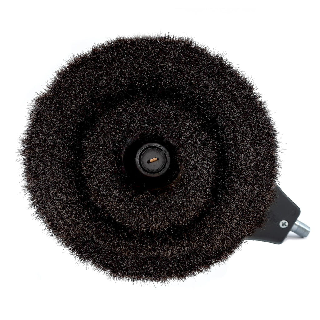 V-TUF H2.011 rotating car wash brush side view showing horse hair bristles and water inlet