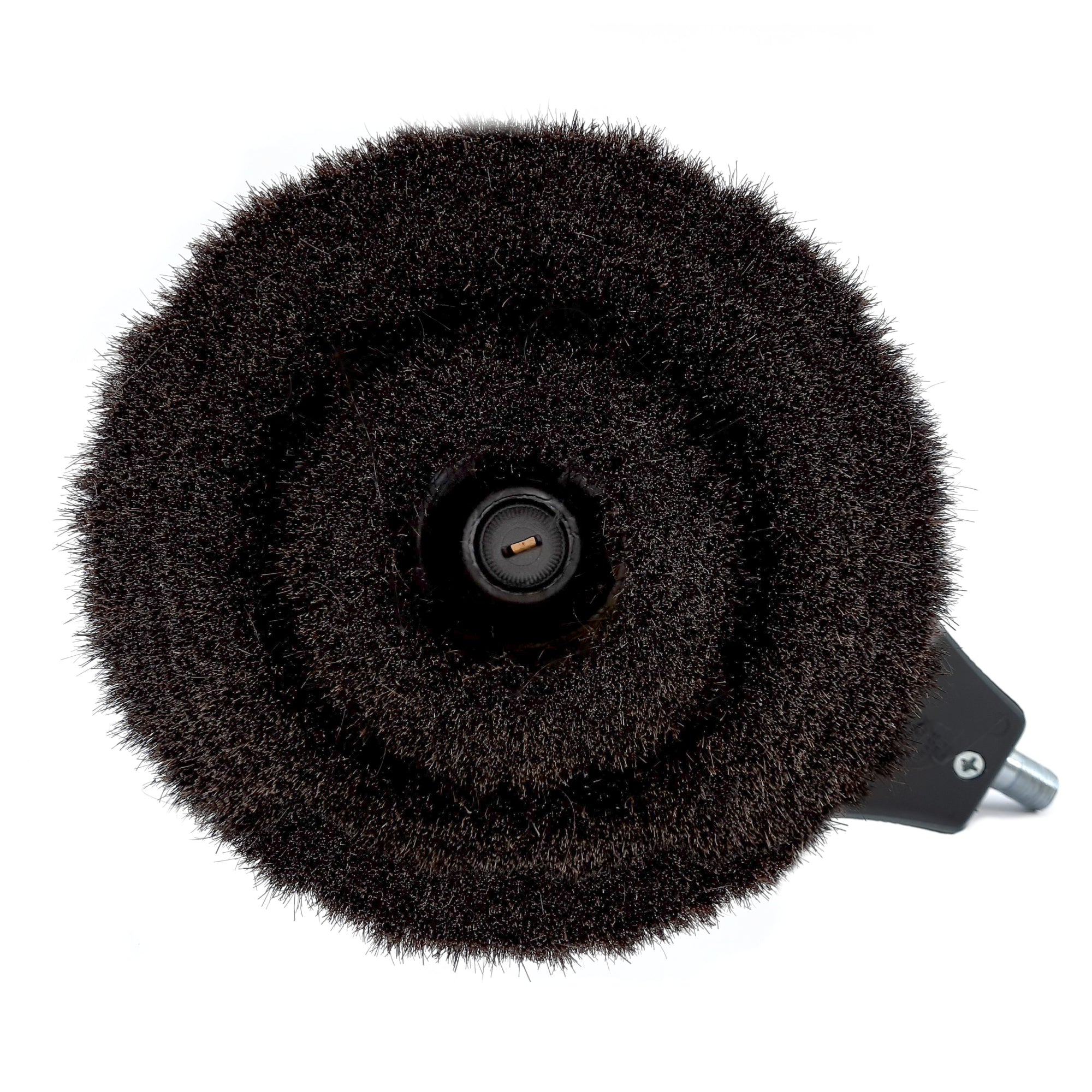 V-TUF H2.011 rotating car wash brush side view showing horse hair bristles and water inlet