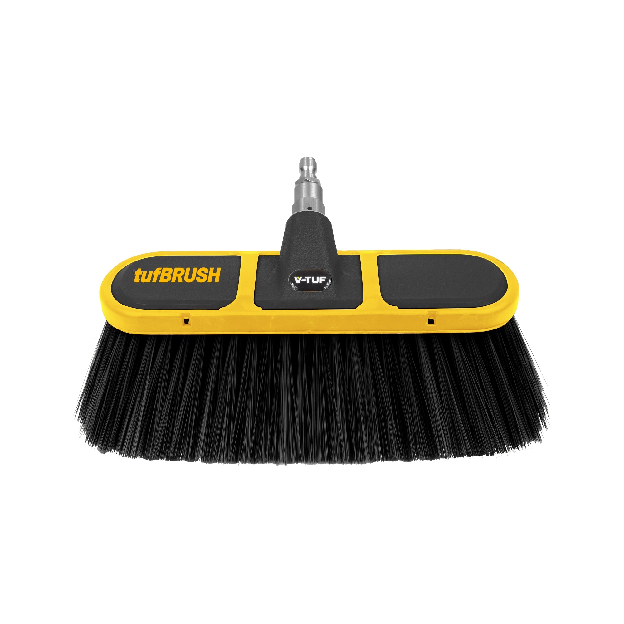 V-TUF H2.021SSQ car wash brush side view showing soft bristles and SSQ inlet connection