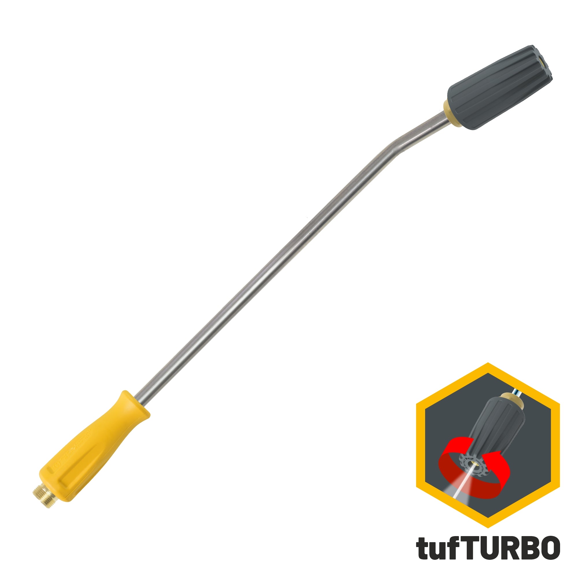 V-TUF 2-piece lance H4.009TT(05) 500mm bent M22M with 350 Bar 05 tufTURBO nozzle 5076psi