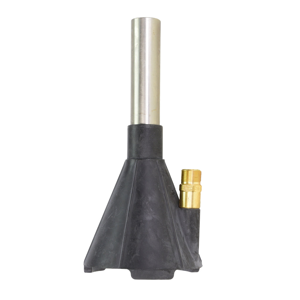 V-TUF H5.015 sludge pump attachment close-up showing nozzle and slurry inlet