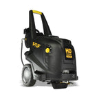 V-TUF HD140HOT-HR rear view showing hot water outlet, hose reel and water inlet