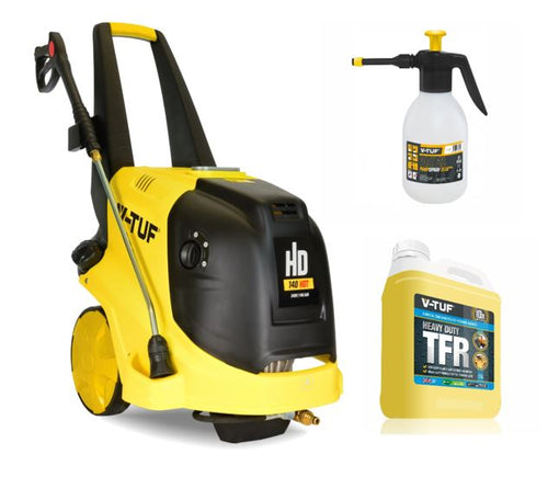 V-TUF HD140HOT 240V hot water professional mobile pressure washer HD140HOT-KIT1 with spill clean kit