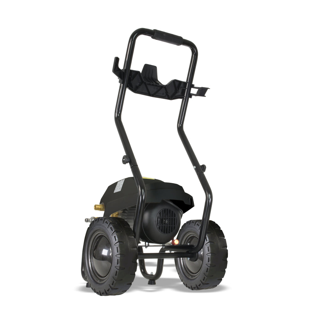 V-TUF HDC140-240 cold pressure washer side view showing cage frame, motor and pump