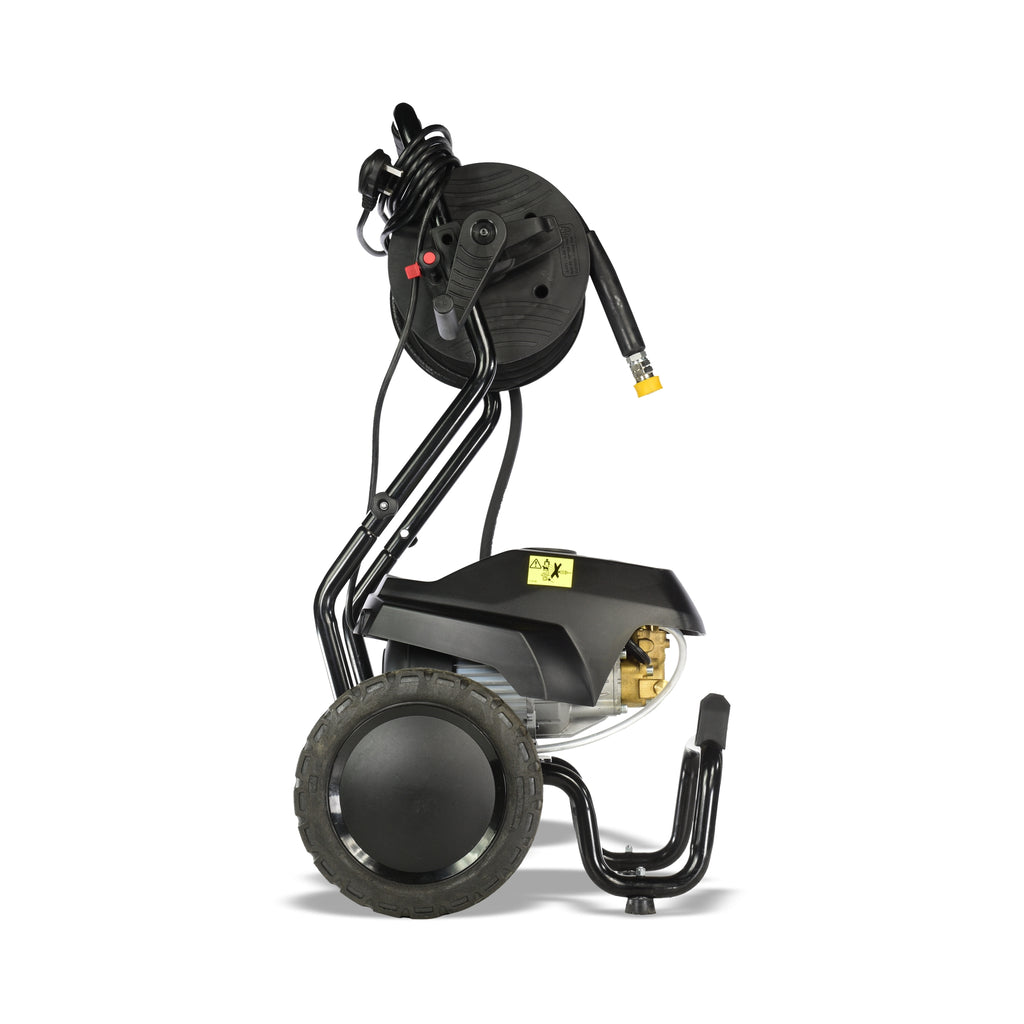 V-TUF HDC140 professional cold electric pressure washer in use on industrial site