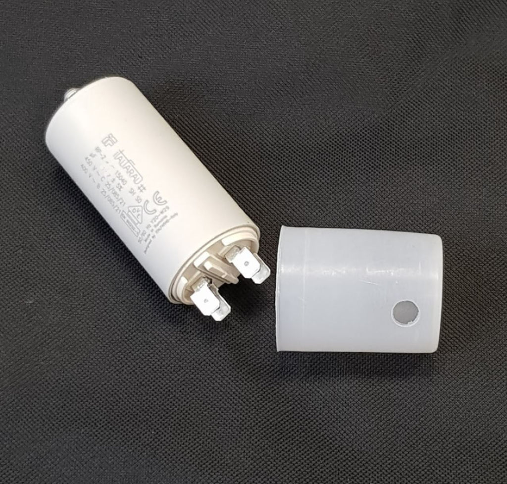 V-TUF capacitor with terminals for pressure washer motor start circuit replacement