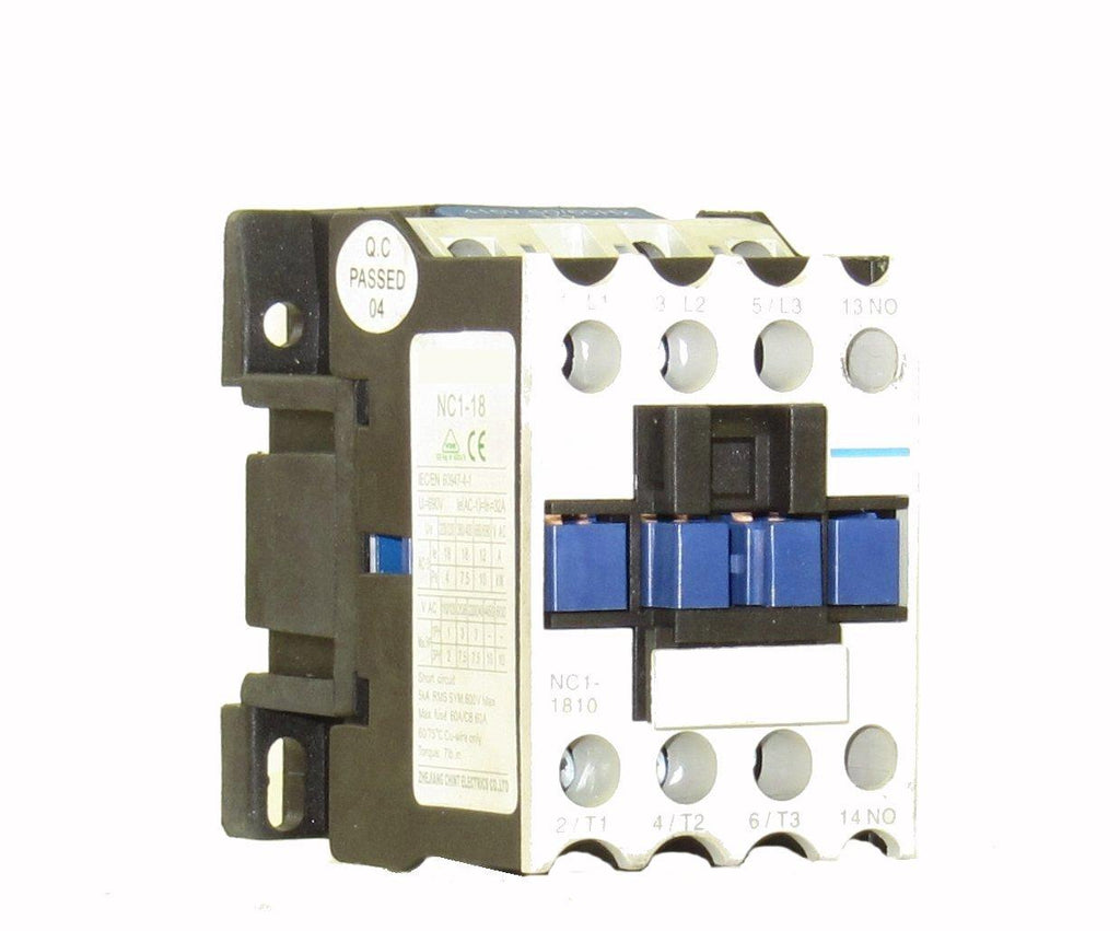 V-TUF contactor 240V I11.12407 showing AC rating label and contact block