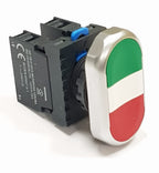 V-TUF push button switch with contactor side view showing terminal block connections