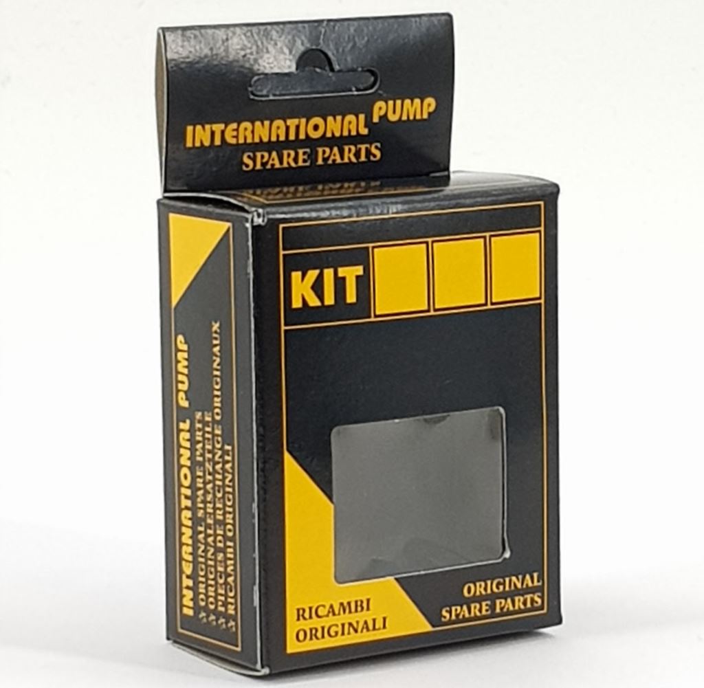 V-TUF seal kit KIT127 for Interpump pump, showing rubber seals and O-rings on card
