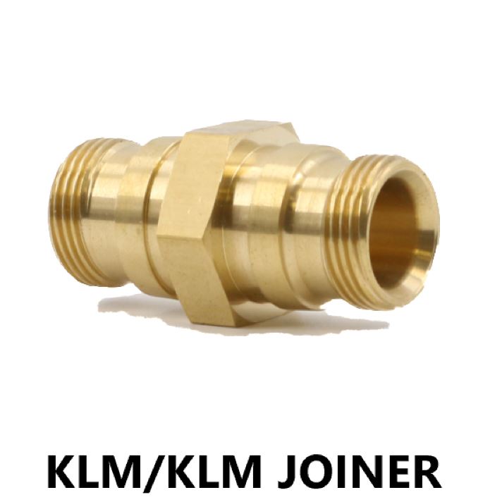 V-TUF KLM male to male hose joiner for Karcher, grey plastic double male connector