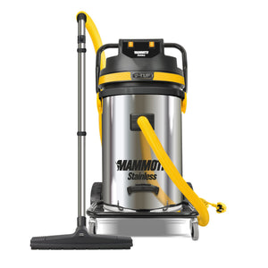 V-TUF MAMMOTH 240v stainless 80L industrial wet and dry vacuum cleaner, twin motor, front view